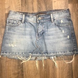 Hollister distressed denim mini skirt